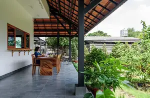 Explore Modern Tiled Roof House: Traditional charm meets green living, ideal architecture for a peaceful retirement.-9