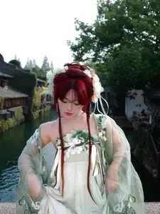 Bao Han Helia Transforms into a Fairy in Ancient Chinese Town: A Mesmerizing Hanfu Photoshoot-2