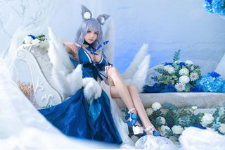 Coser Tomoyo Azur Lane Shinano Dress Cosplay Captivates Elegant Fantasy Anime Waifu-7