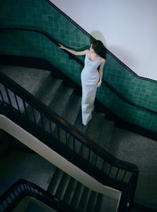 Sparkling Evening Gown: Elegant Woman's Graceful Fashion-9