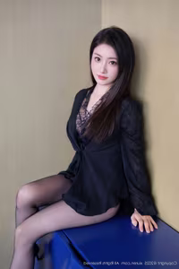 XiuRen No.10382 Annie_baby: Captivating Allure in Sheer Black and Elegant Pose-6