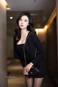 XR Zheng Ying Shan: Allure of Black Stockings (R18) - XiuRen Model's Captivating Charm-15