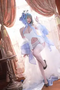 Coser Qi Si Kuai Wii - Enchanting Beauty in Elegant Cheshire Gown - A Masterpiece Cosplay.-19