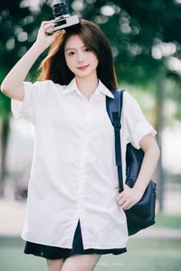 XVG No.36: Young Woman with Camera: Capturing Youthful Charm & Natural Style-7