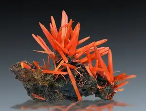 Discover Crocoite: The world's rarest brilliant orange-red mineral, a stunning crystal masterpiece-8