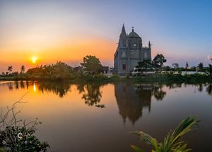 Majestic Ancient Church at Sunset: A Stunning Vietnamese Landscape-10