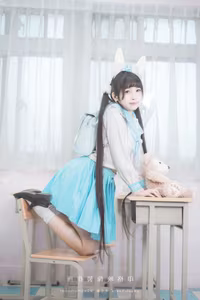Coser Mu Mu Momo Transforms into Adorable Cinnamoroll in Sailor Uniform-5