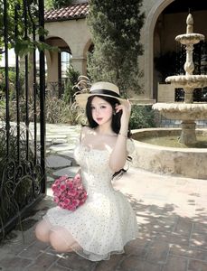 AI-like Hot Girl Checks In at 'Patriotic Cafe' in White Dress-7