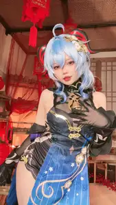 Coser Xiao Yao Yao Yao as Ganyu Lantern Rite: Mesmerizing Beauty in Traditional Festival Attire-14