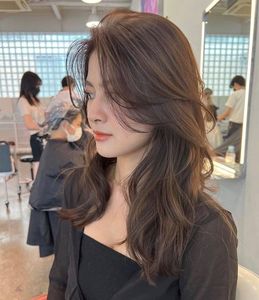 Korean Brown Hair Color Enhancing Skin Tone for Beautiful Girls Easy to Style-10