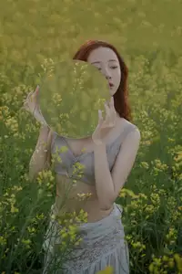 Man Jiao YiTuYu Vol.8529: Ethereal Beauty Reflected in Nature's Gentle Embrace-13