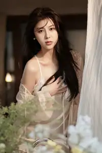 Etsuko's Enchanting Serenity: YiTuYu Vol.8580 Lace Nightwear in Soft Light.-9