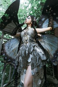 Discover Coser Chunmomo's Enchanting Dead Leaf Butterfly Cosplay: A Mystical Transformation.-23