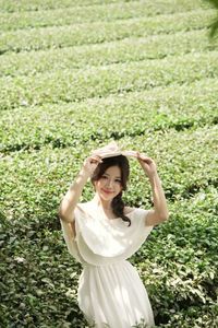 Serene Girl Embracing Nature & Book in Lush Green Tea Hill-11