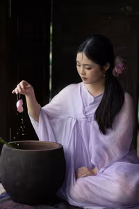 XVG No.38: Elegant Vietnamese Maiden and Pink Lotus A Portrait of Grace-15