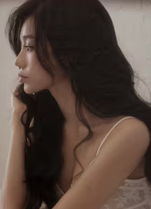 XVG No.47: Ethereal Beauty of a Woman in White, Dreamy Allure Captured-1