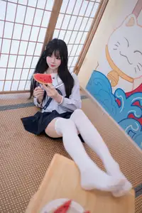 Charming Schoolgirl in Uniform: A Glimpse into Summer Reverie-24