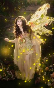 Discover Ethereal Beauty: Fairy Cosplay Amidst Sparkling Forest Lights-0