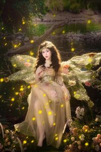 Discover Ethereal Beauty: Fairy Cosplay Amidst Sparkling Forest Lights-4