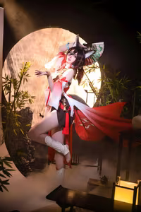 Natsuko Captivating Tingyun Cosplay: Honkai Star Rail Elegance.-17