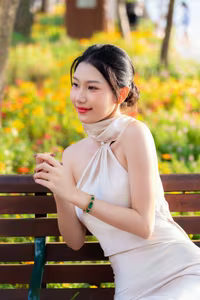 VGU No.59: Elegant Vietnamese Beauty by the Lake with Red Roses-12