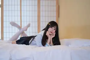 Charming Schoolgirl in Uniform: A Glimpse into Summer Reverie-35