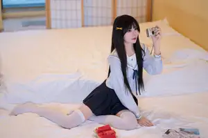 Charming Schoolgirl in Uniform: A Glimpse into Summer Reverie-37