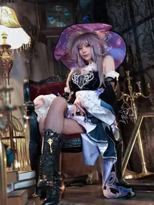 Coser Machi Transforms into Herta Honkai Star Rail: A Stunning Cosplay Gallery You Can't Miss-8