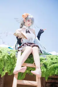 Coser Feng Jiang Jiang V as Aifoshen: Ethereal Beauty in a Natural Fantasy Setting-8