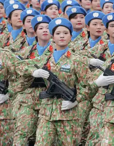 Vietnam's Female Soldiers: Majestic Parade Rehearsal Showcases Strength and Discipline-5