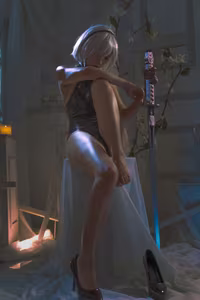 Coser Neko: Unveiling the Enigmatic Swordswoman Cosplay-5