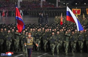 North Korea Military Parade Powerful Weaponry Formations at Night DPRK-11