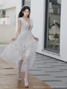 Li Shuang Er No.10661: Ethereal Beauty in a Sexy White Gown-47