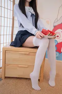 Charming Schoolgirl in Uniform: A Glimpse into Summer Reverie-32