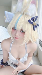 Coser@PoppaChan - Sameko Saba Cosplay: Adorable Sailor Outfit in a Lively Outdoor Setting-19