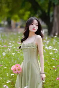 Elegant Young Woman's Gentle Beauty by Ancient Tracks: A Poetic Nature Portrait-8