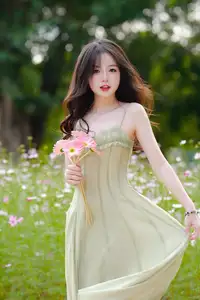 Elegant Young Woman's Gentle Beauty by Ancient Tracks: A Poetic Nature Portrait-3