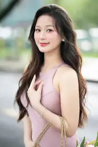 Pure Beauty of a Muse with Pink Lilies: A Peaceful Moment in Nature-2