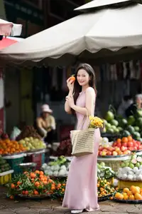 Pure Beauty of a Muse with Pink Lilies: A Peaceful Moment in Nature-10
