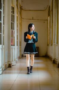 Elegant Schoolgirl Book and Vintage Hallway-4