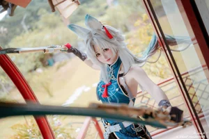 Stunning Feixiao Cosplay by KuukoW from Honkai: Star Rail – Professional 24-Photo Gallery of the Xianzhou General-6