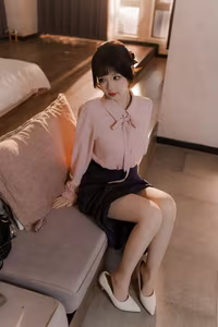 Coser Xueqing Astra: Elegant Allure of "肉丝通勤OL" – Office Lady in Nude Pantyhose-9
