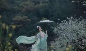 Ethereal Beauty of Wu Sui Sui in Art Language YiTuYu Vol.8876: A Spring Muse in Hanfu-21