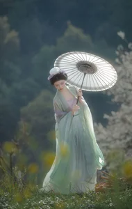 Ethereal Beauty of Wu Sui Sui in Art Language YiTuYu Vol.8876: A Spring Muse in Hanfu-9