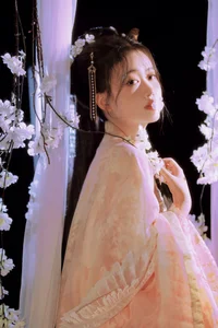 Ethereal Garden Portrait Photography: Art Language Vol.9116 Featuring Model Zhi on a Floral Swing – Aesthetic Outdoor Photoshoot Inspiration-6