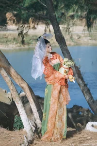 Stunning Spring Portrait Photography: YiTuYu Art Language Vol.9380 featuring Model Zhou Zhou in Ethereal Outdoor Settings-7