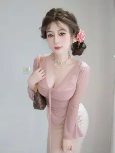 Coser Bai Yin 81 Part02: Captivating Beauty in Flowing Pink Attire-25