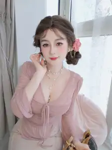Coser Bai Yin 81 Part02: Captivating Beauty in Flowing Pink Attire-12