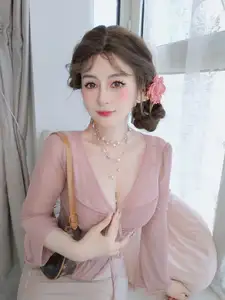Coser Bai Yin 81 Part02: Captivating Beauty in Flowing Pink Attire-17
