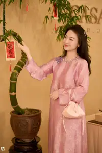 Asian Grace: Vietnamese Woman's Radiant Smile & Elegant Tea Moment-3